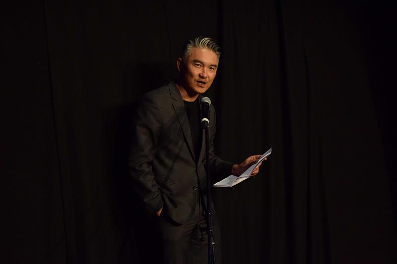 駐墨爾本台北經濟文化辦事處處長呂明澤「聚焦台灣」開幕致詞（墨爾本藝穗節提供）