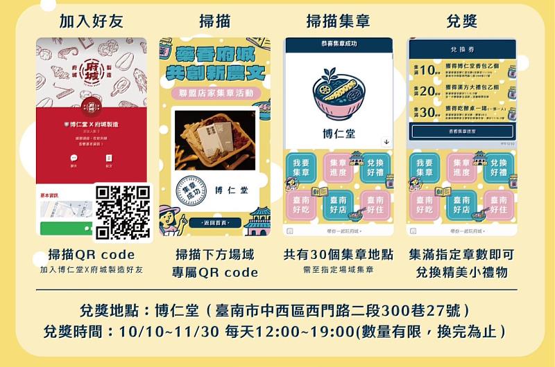 加入府城製造LINE 官方帳號(文末有連結)，有好吃、好店、好住三種類型聯盟店家等您來訪！從官方LINE按店家資訊，可直接導航，十分便利。