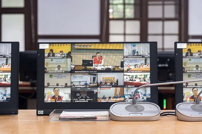 竹市府參與非洲豬瘟中央災害應變中心視訊會議。