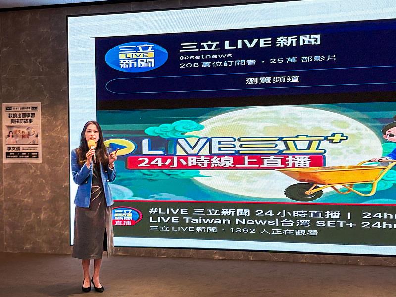 三立新聞台當家主播李文儀於世新大學企管系分享全球視野與管理思維。(世新大學提供)