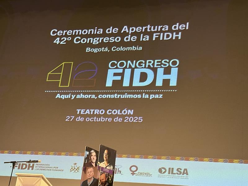 第42屆國際人權聯盟」（FIDH）大會開幕典禮