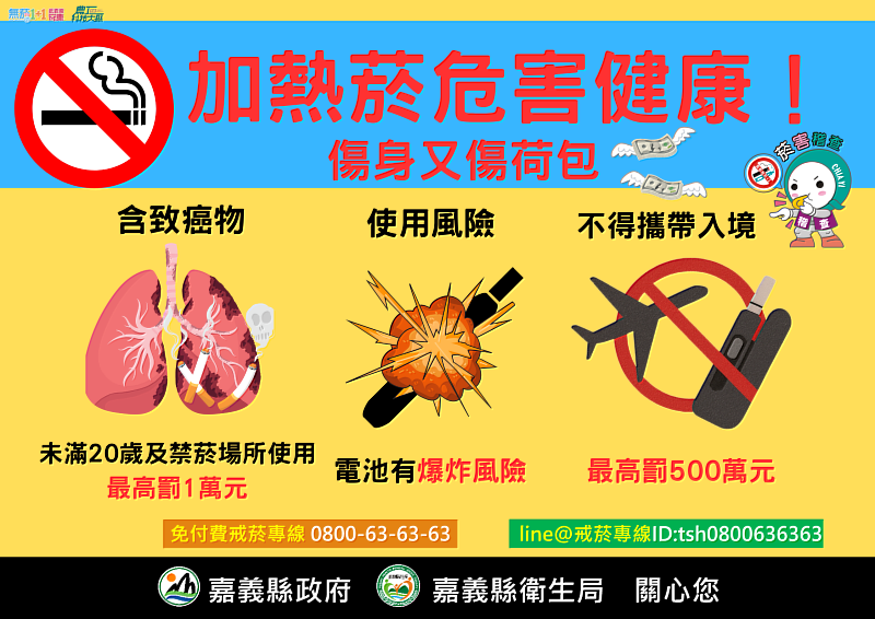 嘉義縣衛生局啟動上市加熱菸聯合稽查