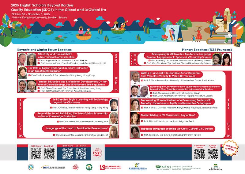 2025「無國界英語學者」國際研討會海報。