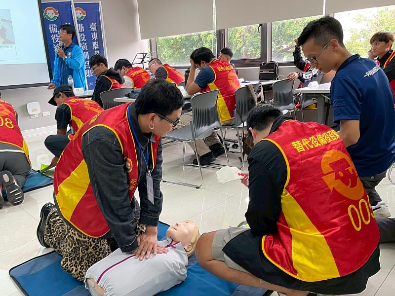 臺東縣辦理替代役備役役男初級救護員繼續教育召集