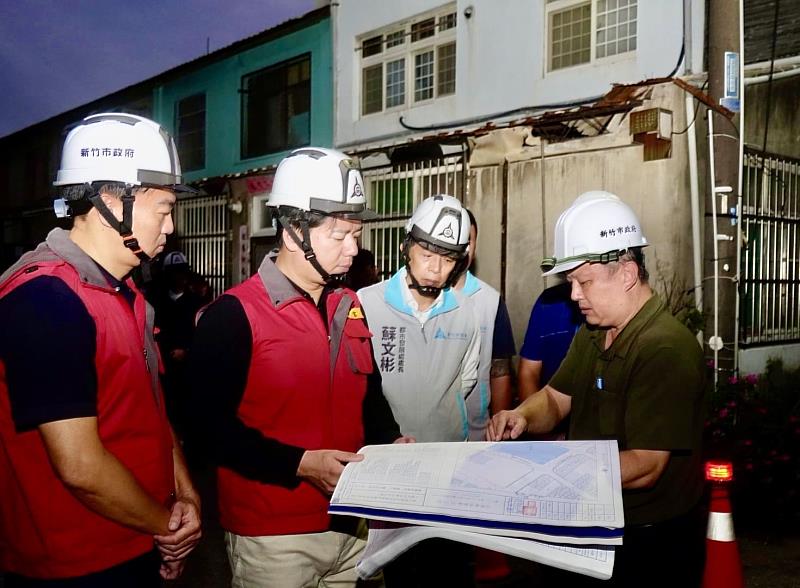 東大路工地施工致地層下陷 竹市府啟動應變機制緊急安置住戶