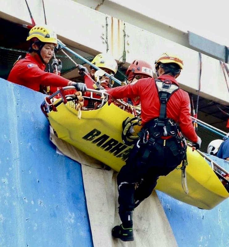 全國義消體技能交流活動各項競賽畫面。