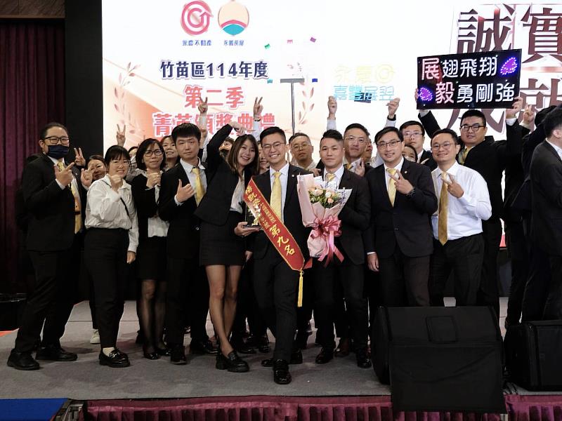 楊凱丞今年業績表現優異，躋身永慶不動產竹苗區第二季前10名。圖片來源：永慶房產集團