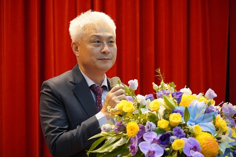 前董事長楊勝翔感謝全體師生與董事會支持，並勉勵學校在少子化挑戰中持續創新，開創更燦爛的未來。