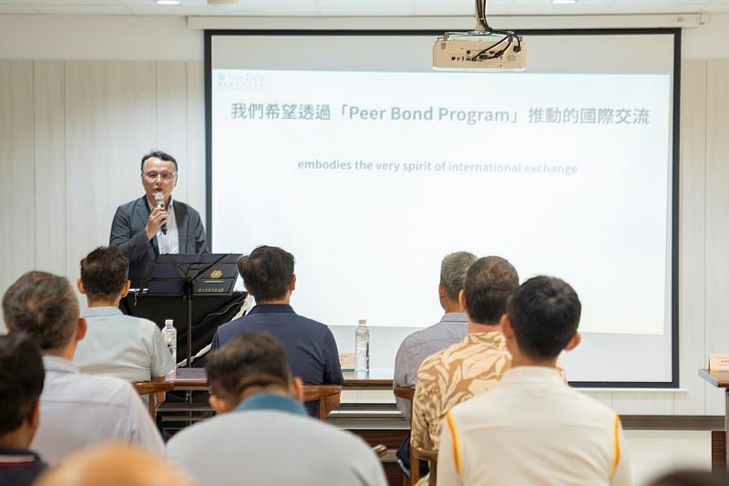 圖片一 校長勉勵同仁：以國際交流為基礎，攜手跨文化合作，讓雲科大在全球舞台持續發光。