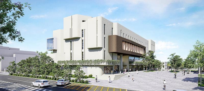 花蓮縣新建圖書館完工模擬圖。