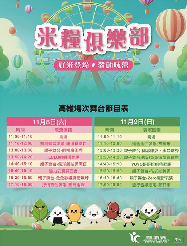 高雄場次舞台節目表