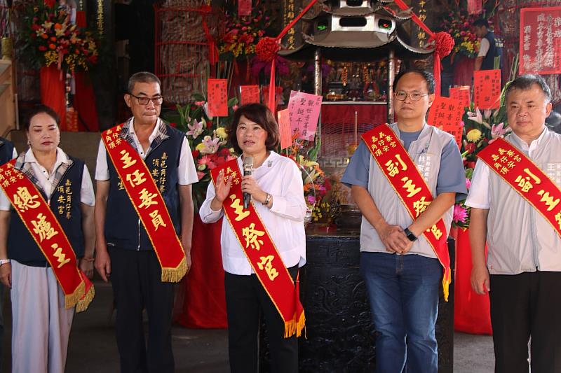 市長黃敏惠致詞恭祝嘉邑角仔寮頂安宮觀音佛祖佛誕