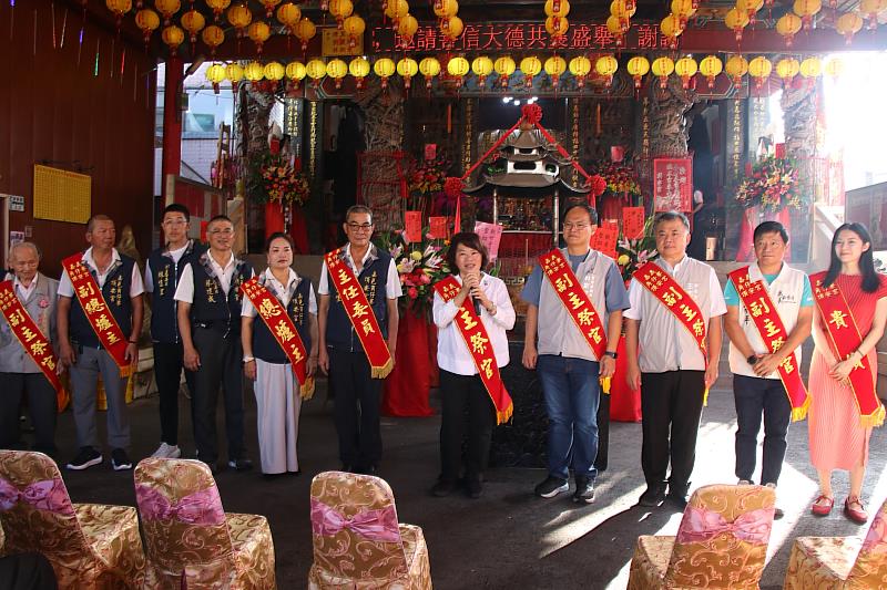 市長黃敏惠致詞恭祝嘉邑角仔寮頂安宮觀音佛祖佛誕