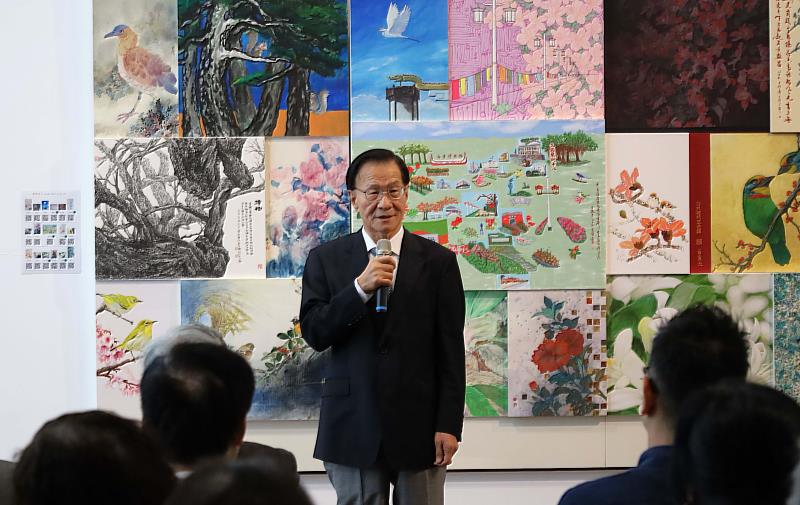 葛煥昭校長致詞表示，該展是淡江75週年校慶中非常重要的活動。（圖／淡江大學提供）