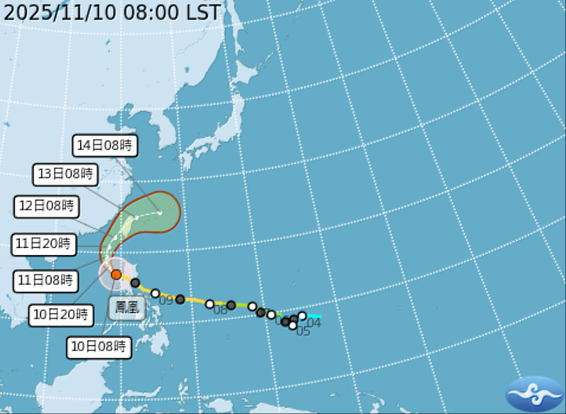 颱風路徑潛勢圖