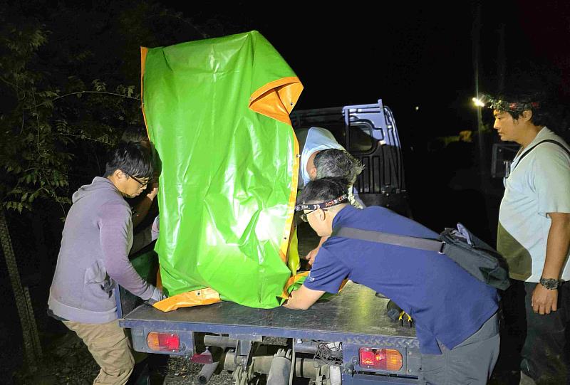 黑熊連夜後送池上野灣野生動物醫院