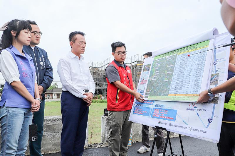 鳳凰颱風逼近，翁章梁赴朴子視察防汛整備-1