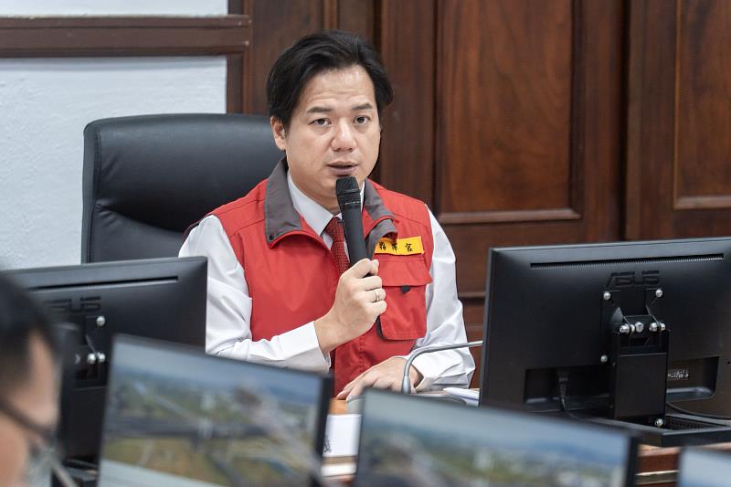 代理市長邱臣遠主持「新竹市非洲豬瘟災害應變中心會議」。