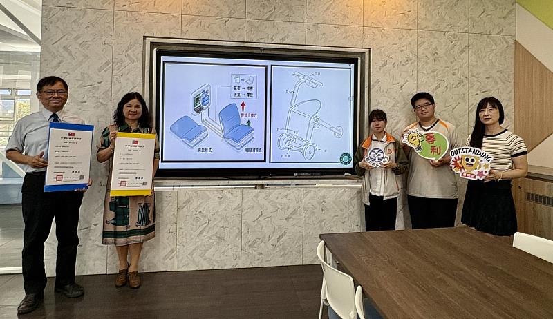 暨大附中與中臺科大跨校合作研發「智慧型助步車」