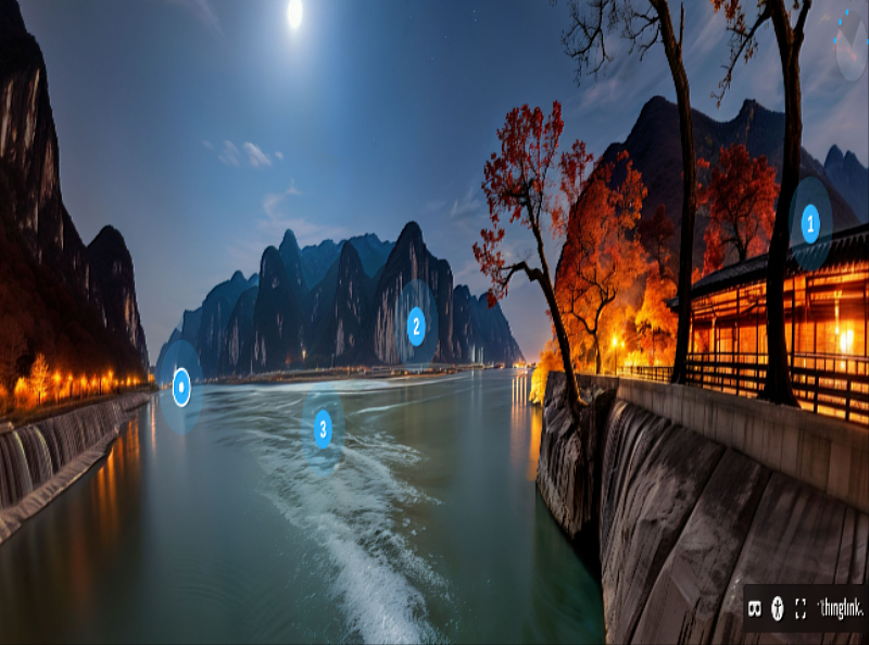 學生的VR作品：重現蘇軾〈赤壁賦〉影音場景。