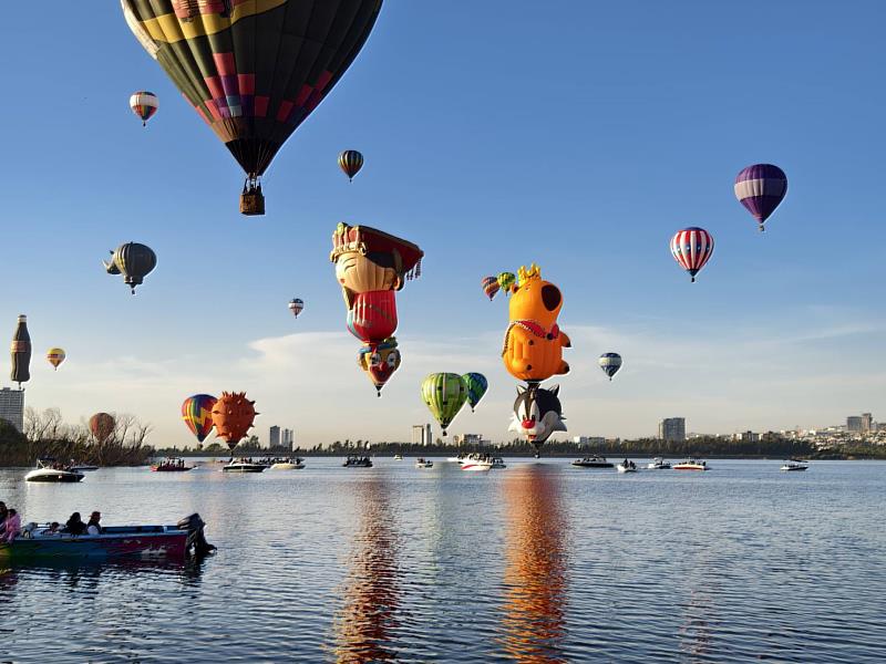 臺東Q版媽祖熱氣球飛進墨西哥！驚豔萊昂國際熱氣球節