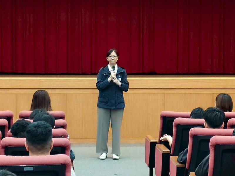 秘書長張治祥致詞感謝役男們的參與,也期望本次訓練能順利。
