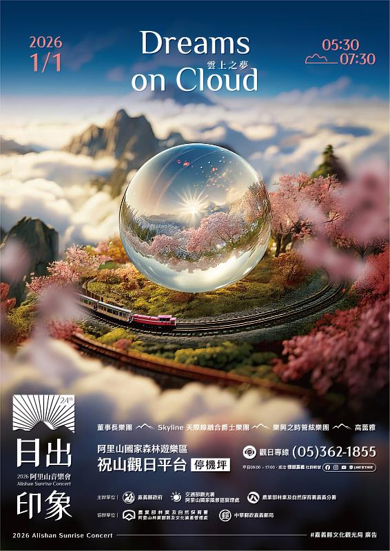 嘉義縣徵阿里山旅遊示範員及試玩員，抽英迪格萬元雙人住宿券。