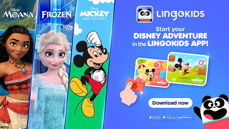 迪士尼經典IP化身教育互動教材。