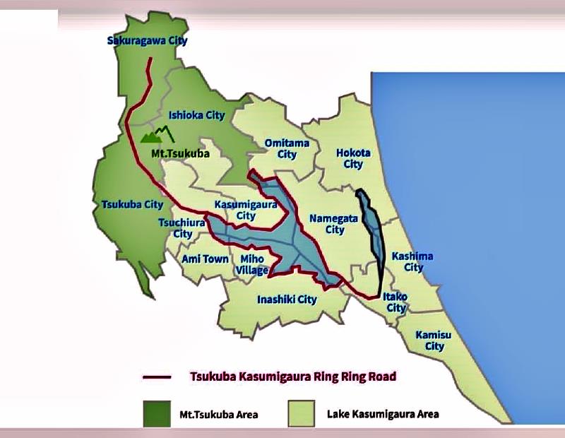筑波山、霞浦遼闊景色的林林單車道，被指定為日本國家自行車道。