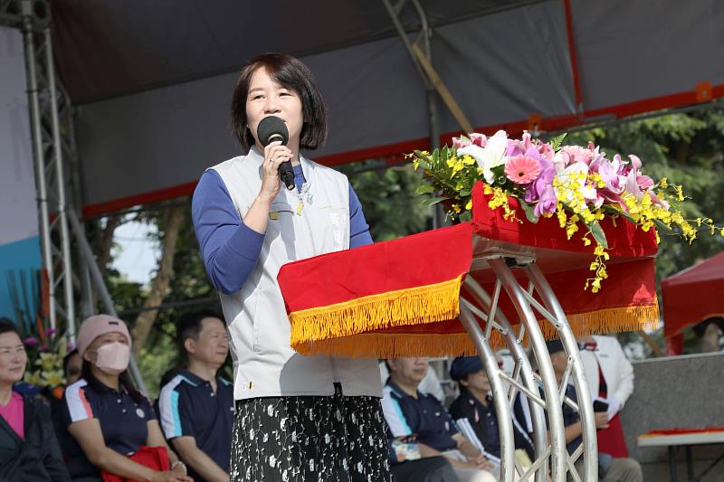 南華大學舉辦全校運動會, 嘉義市政府教育處副處長黃媛楟代表黃敏惠市長出席盛會並致詞。