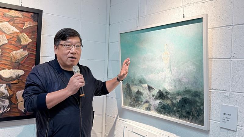 藝術家曹松清分享創作作品。