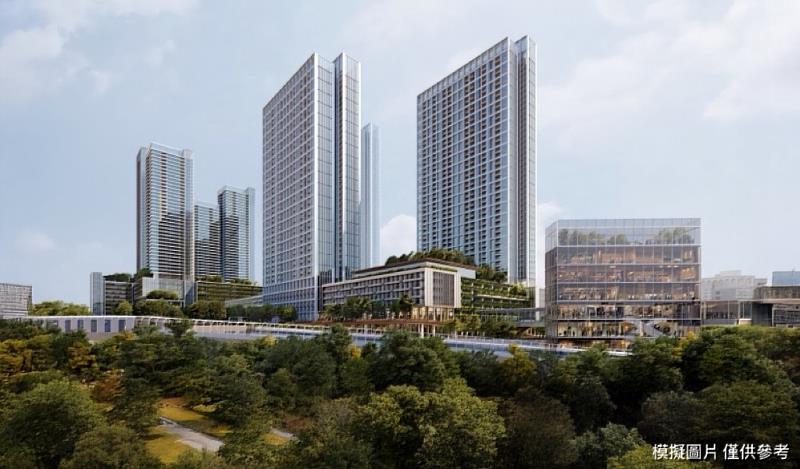 新北捷運十四張站暨南機場模擬圖。