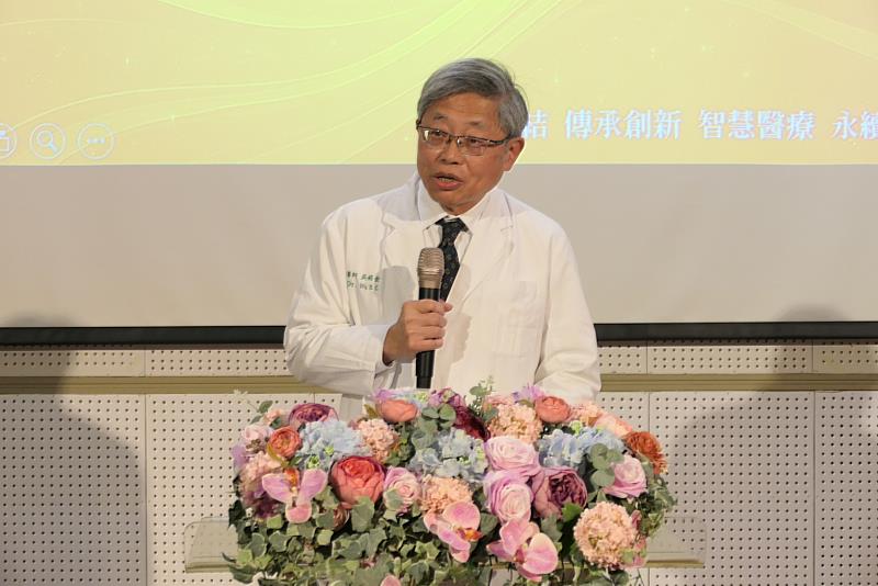 吳錫金院長致詞感謝雲林沿海地區鄉親的支持愛護，讓醫院成長茁壯。