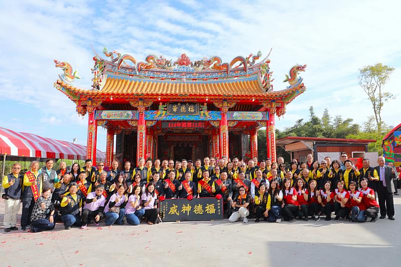 大林福德爺廟新廟啟用，祈福文財神護佑。