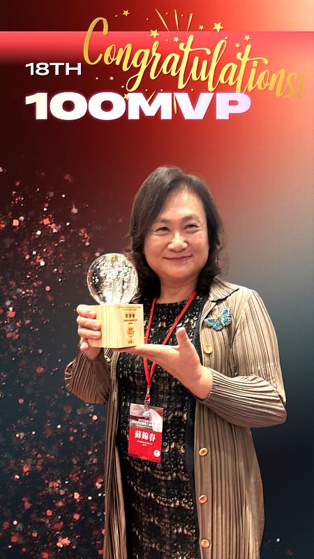 經理人月刊「百大MVP經理人」榮譽得主－南臺EMBA第21屆校友、濠瀅機械企業有限公司董事長蘇錦春。她憑藉導入「機器手臂」革新製程的創新實力，成為南臺EMBA連續輸出MVP的第12位傑出校友。