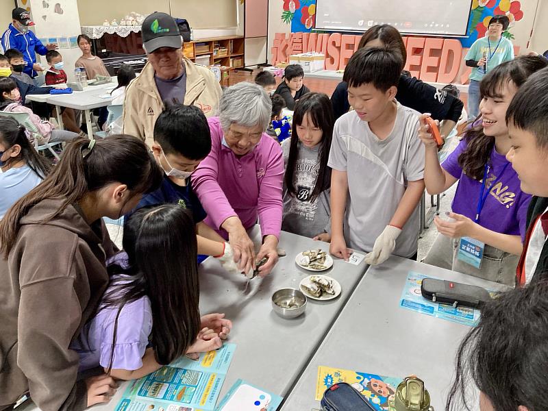 嘉縣牡蠣食魚教育 學童化身小小蚵學家