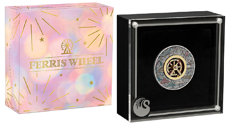 童話浪漫與夢想－摩天輪2英兩仿古彩色銀幣