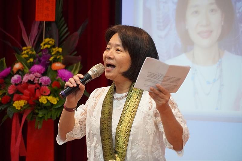 中華大學觀光學院院長張馨文分享與菲律賓高校多年合作成果,並介紹APIEM五星級教學認證的優勢。