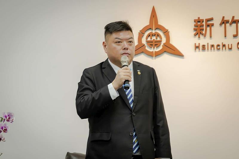 國際青年商會中華民國總會新任總會長張旭志致詞。