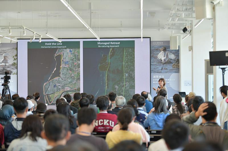王筱雯教授表示濕地已成為臺灣西南沿海對應氣候風險的第一線。