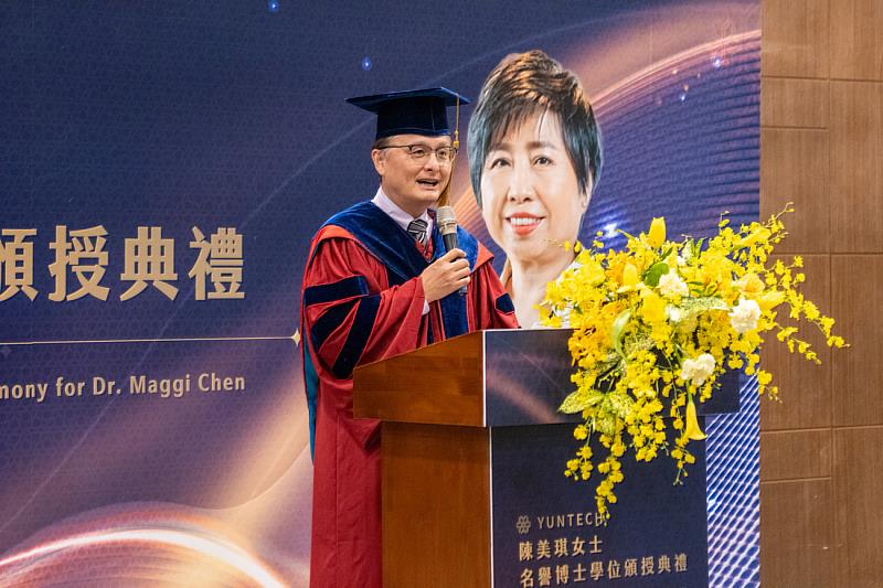 雲科大張傳育校長致詞。