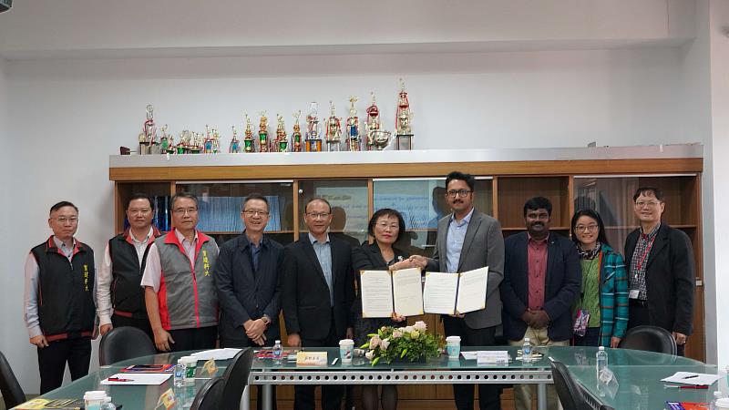 育達科技大學與印度清奈JNN工程學院雙方簽署合作備忘錄。