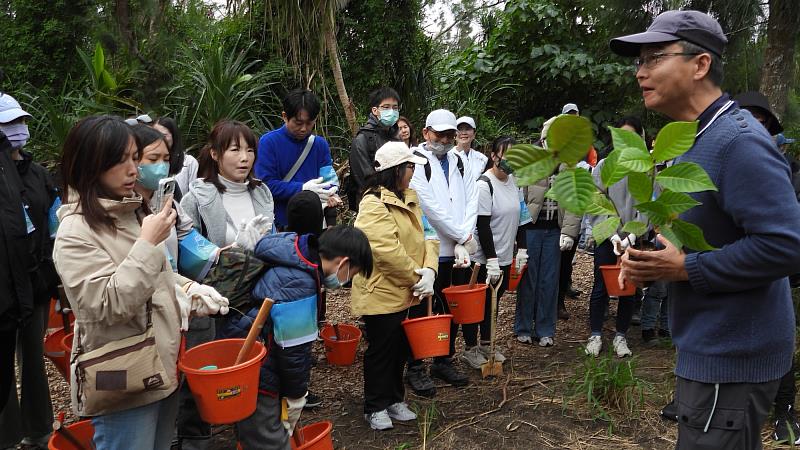 七星潭啟動臨海植群「宮脇法」復育,營造親人的森林生態。