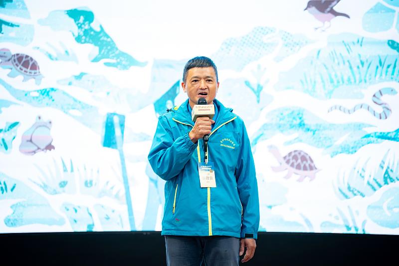 食蛇龜生態給付實踐農友張政良分享，舉手之勞保留枯枝落葉，就能提供食蛇龜棲息。