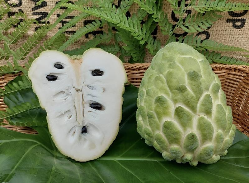 鳳梨釋迦果肉Q彈香氣奔放。