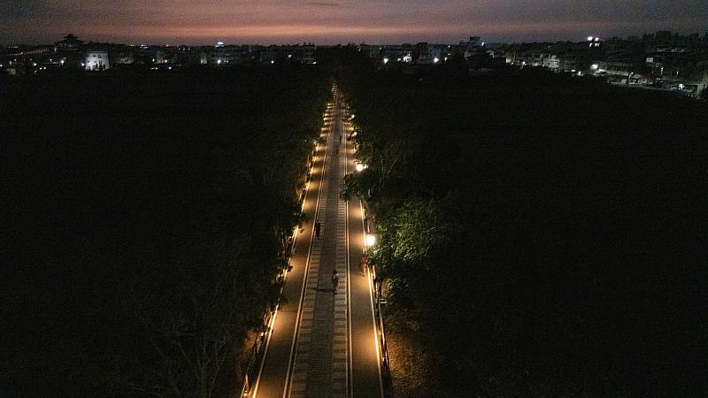 城鄉光廊－嘉義市嘉油鐵馬道夜間空拍