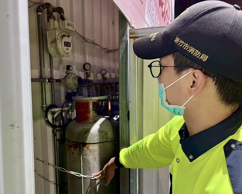 新竹市消防局執行串接營業場所專案檢查。