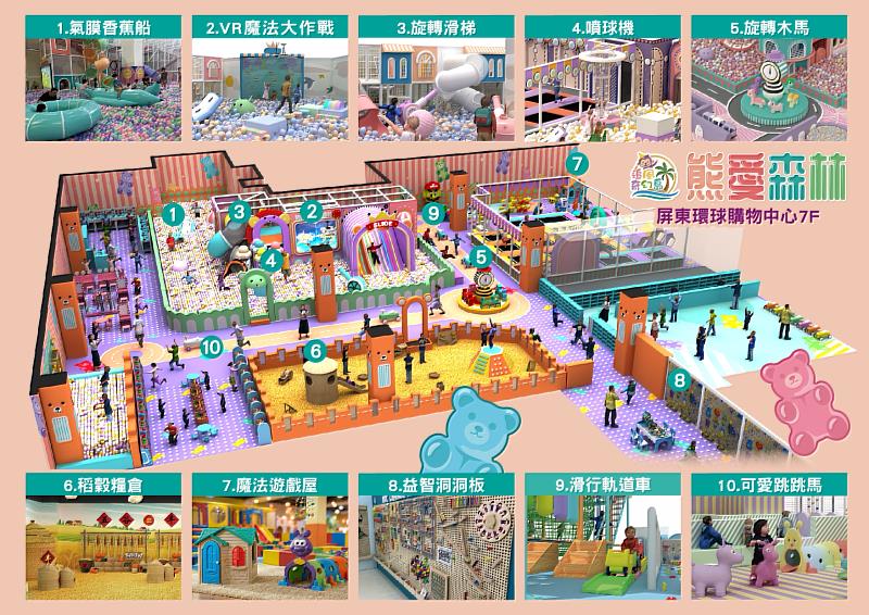 屏東奇幻島室內親子樂園將於2025年12月20日全新開幕，園區設施規劃多元，包含滑梯區、球池區、跳跳馬區等主題空間。（圖／吃喝玩樂整合行銷有限公司提供）