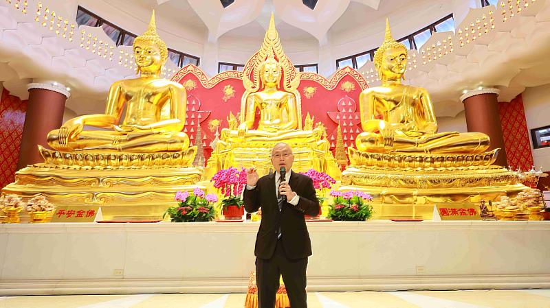 法教分享由學問淵博、妙語如珠的高明誠師兄擔綱。（圖由靈鷲山佛教教團提供）