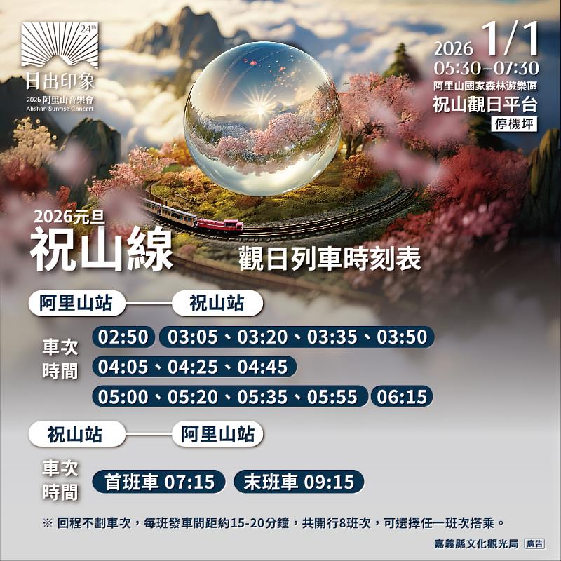 2026阿里山日出印象音樂會啟航，四大重量卡司陪伴迎新年日出